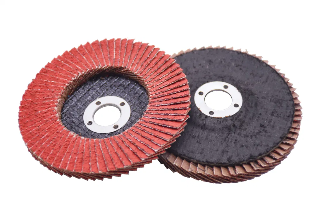 Chinese Manufacturer 14" 80# Red Ceramic Flap Disc with Excellent Self-Sharpening for Angle Grinder