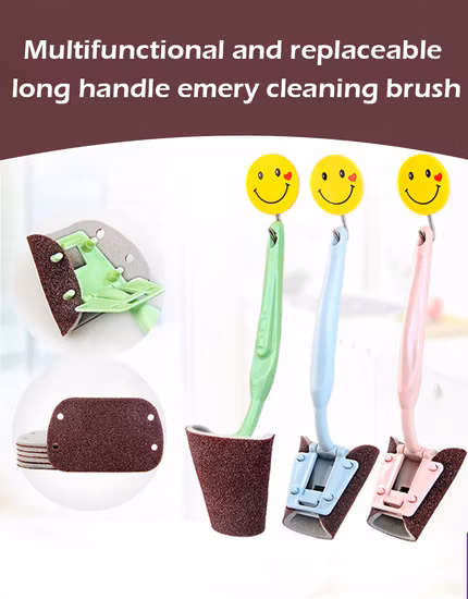 エメリー サンディング スポンジ ブラシ ハンドル シンク ポット ボウル キッチン ハンドル サンディング スポンジ