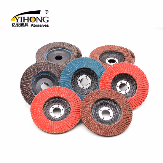 フラップサンディングホイールサンドペーパー研磨プレミアムジルコニアフラップディスク研削用
