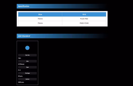 オービタルサンドペーパー用面ファスナーサンディングディスク